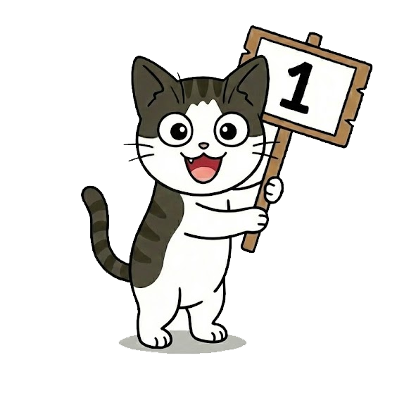 Motion Graphics illustration with Meru and Podo cat characters holding a film strip